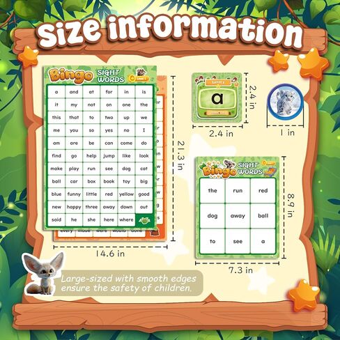 لعبة Sight Word Bingo المستوى 1 و2، بطاقات فلاش Word Sight لرياض الأطفال، قوائم كلمات Dolch and Fry، ألعاب تعليمية للأطفال من سن 5 إلى 7 سنوات in Kuwait