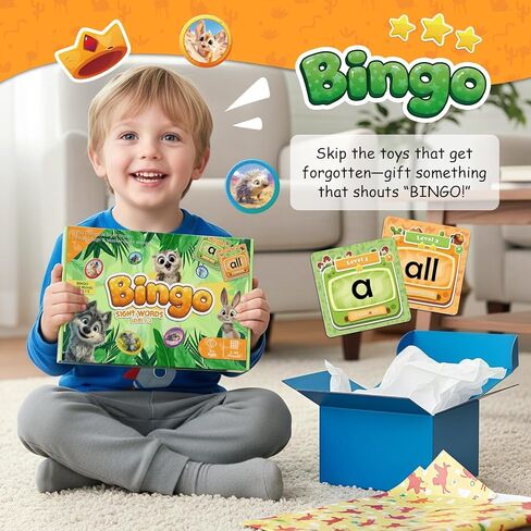 لعبة Sight Word Bingo المستوى 1 و2، بطاقات فلاش Word Sight لرياض الأطفال، قوائم كلمات Dolch and Fry، ألعاب تعليمية للأطفال من سن 5 إلى 7 سنوات in Kuwait
