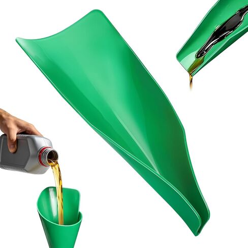 JUSTTOP Flexible Oil Funnel,Reused Flexible Foldable Oil Drain Funnel,Form a Funnel Flexible Draining Tool for Most Cars, Trucks, Motorcycles,Soft Silicone Material,Easy to Clean in Saudi Arabia