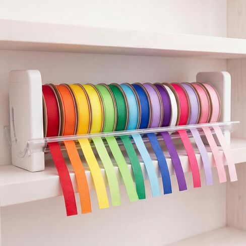 Kathfly 2 Set Plastic Ribbon Spool Holder Ribbon Rack for Craft Room Storage and Organization Washi Tape Organizer for Sewing Craft Wreath Crochet Roll Florist Arts Wrapping Gift in Kuwait