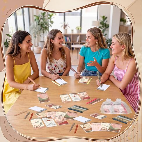 Kosiz 48 Pcs/24 Set Positive Affirmation Gifts Bulk for Women Pocket Spiral Notepads with Motivational Pens Small Bags Mini Self Care Inspirational Notebooks Coworker Team Group Adult Party Favors in Kuwait