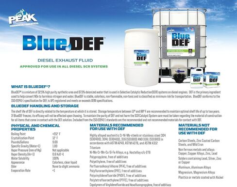 BlueDEF DEF001 سائل عادم الديزل 55 جالون حزمة الأسطوانة مع DU-Most الجوز حجم السفر، 4 أوقية in Kuwait