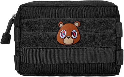 Cute Kanye Graduation Bear Cartoon, Funny Hook and Loop Tactical Embroidered Military Morale Patch for Hat, Clothing, Bag, Backpack, Jackets, Molle Vest, DIY Applique Accessories in Saudi Arabia