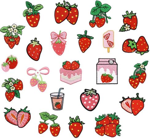 50 Pieces Mini Fruit Iron On Patches,Cute Iron On Patches,Embroidery Patche for Clothing Bag Scrapbook Hat Decorating Supplies DIY Craft Kits (Mini Fruit) in Saudi Arabia