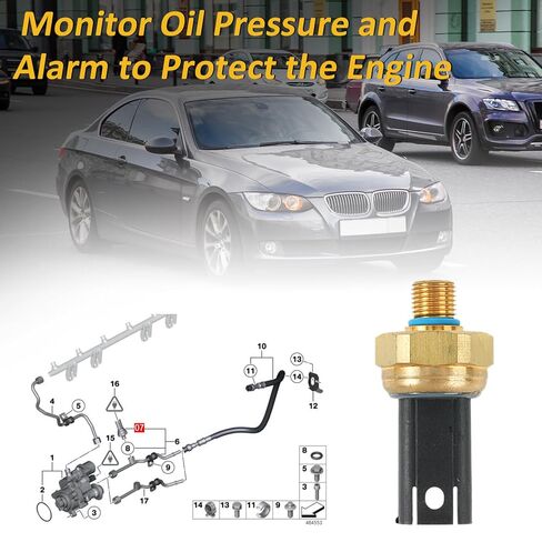 13537614317 Low Fuel Pressure Sensor 2009-2014 Replecement for BMW E90 F07 F10 F12 F02 E70 E71 Replacement # 13539899007 13537547883 7547883 754788303 754788304 7614317 9899007 761431701 in Saudi Arabia