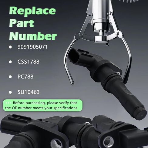 Engine Crank Crankshaft Position Sensor V6 V8 3.5L Compatible with Lexus for Toyota Es350 Gs460 Gx460 Land Cruiser Lc500 Ls460 Lx570 Rx350L Rx450HL Sequoia Sienna Tundra Avalon Camry Highlander 07-20 in Kuwait