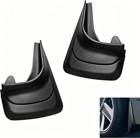 2 PCS Mud Flaps, 8.27 x 12.6 Inch Splash Guards Tire Protectors, No-Drill Mudguard mud Guards, Universal for Most Cars, Trucks, SUVs (Black) in Kuwait