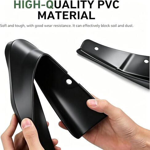 2 PCS Mud Flaps, 8.27 x 12.6 Inch Splash Guards Tire Protectors, No-Drill Mudguard mud Guards, Universal for Most Cars, Trucks, SUVs (Black) in Kuwait