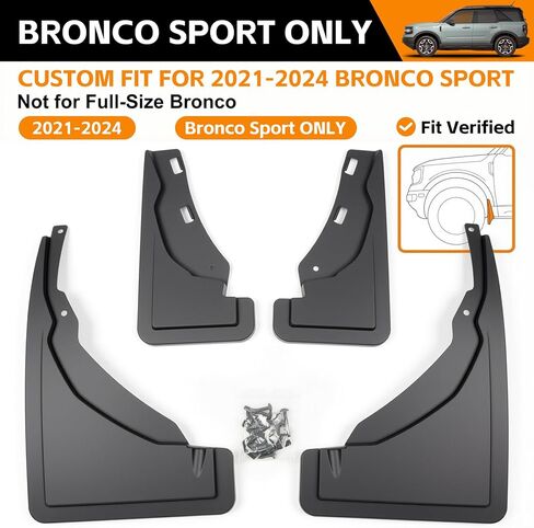Mud Flaps Compatible with 2021-2024 Ford Bronco Sport Splash Guards Mud Guards Flares for Bronco Sport Accessories in Saudi Arabia