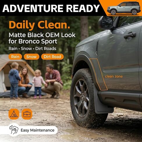 Mud Flaps Compatible with 2021-2024 Ford Bronco Sport Splash Guards Mud Guards Flares for Bronco Sport Accessories in Saudi Arabia