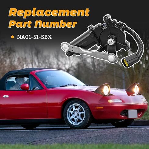 Driver Left Side Headlight Motor, Replace for NA01-51-SBX, Compatible with Mazda Miata 1990 1991 1992 1993 1994 1995 1996 1997 in Saudi Arabia