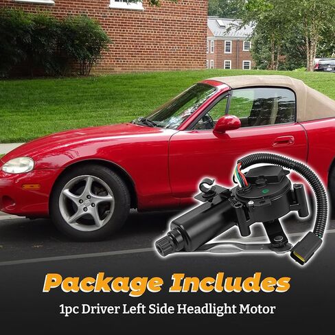 Driver Left Side Headlight Motor, Replace for NA01-51-SBX, Compatible with Mazda Miata 1990 1991 1992 1993 1994 1995 1996 1997 in Saudi Arabia