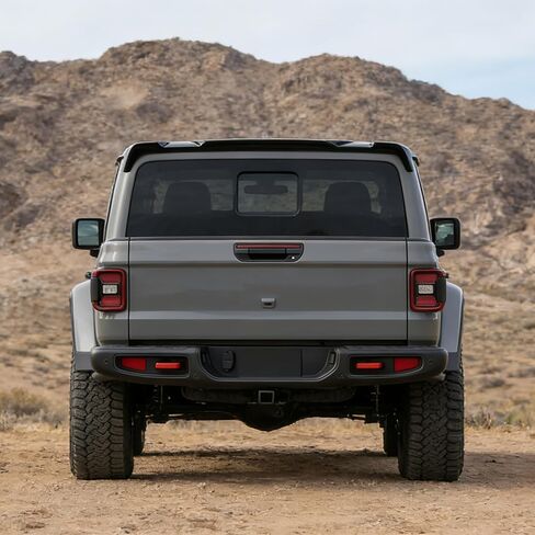STSEV01 Rear Spoiler Cab Roof Wing Fit for Jeep Gladiator JT 2020-2026 Accessories Mojave/Overland/Rubicon/Sahara/Sport/Texas Trail/Willys 41, ABS Gloss Black Add-on Top Lip Truck Cabs Exterior in Saudi Arabia