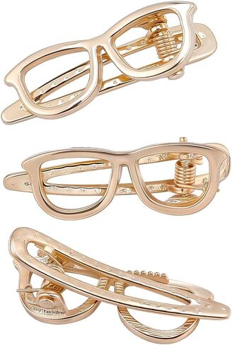 CRASPIRE 1 Box 4Pcs Glasses Paper Clips Decorative Metal Paperclips Gold Eyeglass Shaped Bookmark Clips Paper Book Marker Clamps for Planners Journals File Note Sorting Office School Desk Supplies in Kuwait