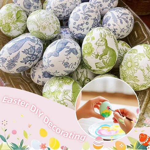 12 قطعة من بيض عيد الفصح الخشبي الأبيض، بيض خشبي مزيف للرسم والتزيين والأعمال اليدوية والفنون والحرف اليدوية وتدريب صندوق العش وتزيين المزرعة المنزلية in Kuwait