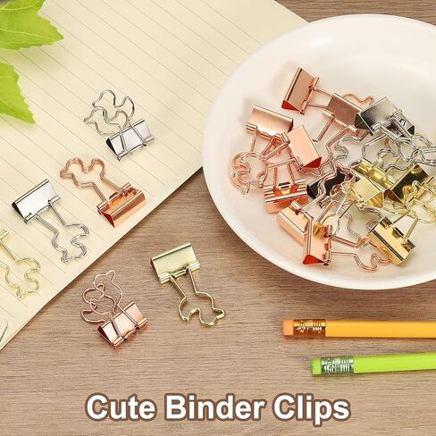 PATIKIL 12Pcs Small Binder Clips, Duck Shape Cute Binder Clips Paper Clamps Bulk Plating for Paper Bookmarks Planner Notes Letter Journals Office Supplies Bags Crafts, Silver in Kuwait
