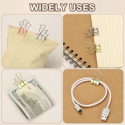 PATIKIL 12Pcs Small Binder Clips, Duck Shape Cute Binder Clips Paper Clamps Bulk Plating for Paper Bookmarks Planner Notes Letter Journals Office Supplies Bags Crafts, Silver in Kuwait