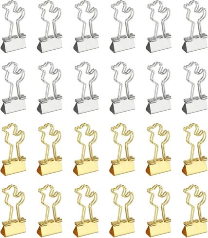PATIKIL 12Pcs Small Binder Clips, Duck Shape Cute Binder Clips Paper Clamps Bulk Plating for Paper Bookmarks Planner Notes Letter Journals Office Supplies Bags Crafts, Silver in Saudi Arabia
