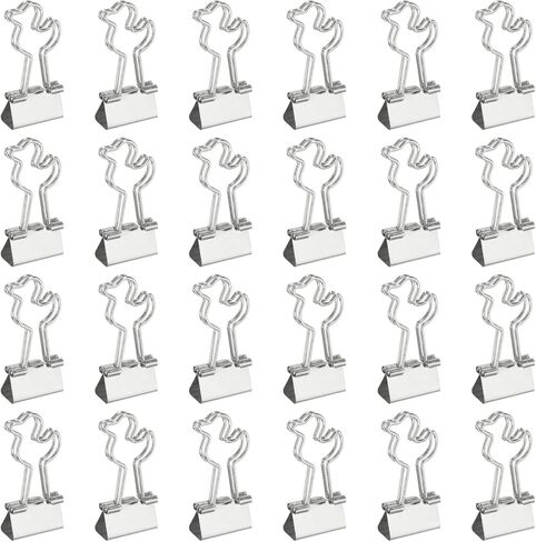 PATIKIL 12Pcs Small Binder Clips, Duck Shape Cute Binder Clips Paper Clamps Bulk Plating for Paper Bookmarks Planner Notes Letter Journals Office Supplies Bags Crafts, Silver in Kuwait