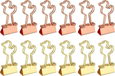 PATIKIL 12Pcs Small Binder Clips, Duck Shape Cute Binder Clips Paper Clamps Bulk Plating for Paper Bookmarks Planner Notes Letter Journals Office Supplies Bags Crafts, Silver in Kuwait