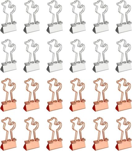 PATIKIL 12Pcs Small Binder Clips, Duck Shape Cute Binder Clips Paper Clamps Bulk Plating for Paper Bookmarks Planner Notes Letter Journals Office Supplies Bags Crafts, Silver in Kuwait