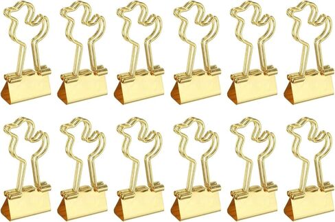 PATIKIL 12Pcs Small Binder Clips, Duck Shape Cute Binder Clips Paper Clamps Bulk Plating for Paper Bookmarks Planner Notes Letter Journals Office Supplies Bags Crafts, Silver in Kuwait