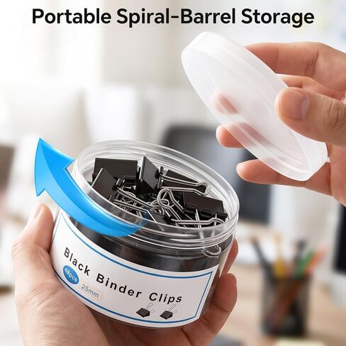 228 PCS Binder Clips Assorted Sizes, Extra Large Medium Small Mini and Micro, Metal Paper Binder Clip Black,Paper Clamps, 6 Sizes for Office Supplies, School and Home in Saudi Arabia