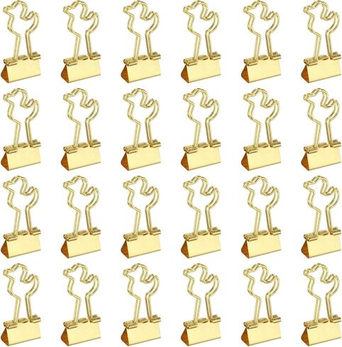 PATIKIL 12Pcs Small Binder Clips, Duck Shape Cute Binder Clips Paper Clamps Bulk Plating for Paper Bookmarks Planner Notes Letter Journals Office Supplies Bags Crafts, Silver in Kuwait