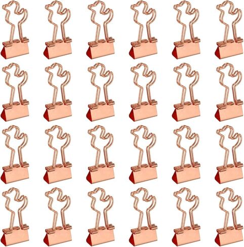 PATIKIL 12Pcs Small Binder Clips, Duck Shape Cute Binder Clips Paper Clamps Bulk Plating for Paper Bookmarks Planner Notes Letter Journals Office Supplies Bags Crafts, Silver in Kuwait