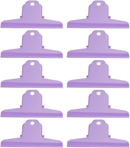 10Pcs Metal Binders Clips 3.94in – Multipurpose Paper Bull Clamps for Office Documents Home Kitchen Supplies, Electroplated Design(Red) in Kuwait