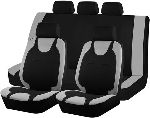Car Seat Cover Full Seat, Soft Breathable Front and Rear Split Bench Protector, Comfortable Sporty Automotive Interior Chair Protection Cover, Universal for Truck Sedan SUV (Pink) in Saudi Arabia