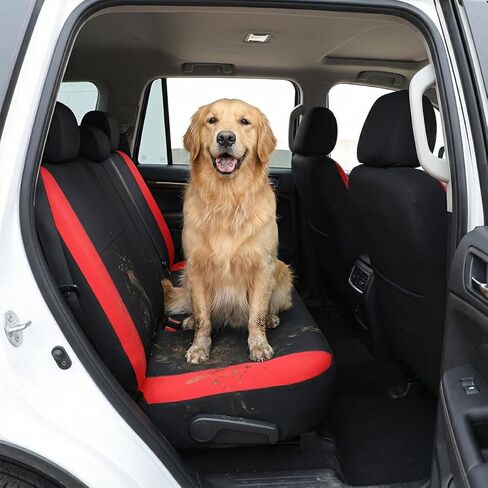 Car Seat Cover Full Seat, Soft Breathable Front and Rear Split Bench Protector, Comfortable Sporty Automotive Interior Chair Protection Cover, Universal for Truck Sedan SUV (Pink) in Saudi Arabia