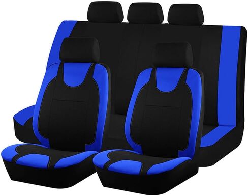 Car Seat Cover Full Seat, Soft Breathable Front and Rear Split Bench Protector, Comfortable Sporty Automotive Interior Chair Protection Cover, Universal for Truck Sedan SUV (Pink) in Saudi Arabia