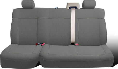 أغطية مقاعد أمامية مقسمة من قماش أكسفورد المتين ESMING 40/20/40 لسيارة Ford F150 XL Standard Cab 2004 2005 2006 2007 2008 مع أحزمة أمان مدمجة ومسند ذراع صلب - أسود in Kuwait
