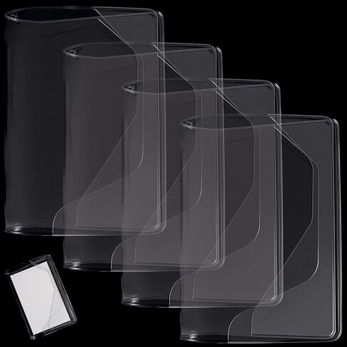 غلاف دفتر ملاحظات شفاف من CRASPIRE مقاس 10 × 7 بوصة PVC مقاوم للماء والغبار مستطيل وواقي مخطط الكتب المدرسية يغطي الأكمام لقصاصات الكتب والكتب المدرسية والمكتب واللوازم المنزلية in Kuwait