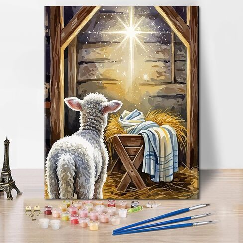 TUMOVO Paint by Numbers Kits for Adults Greece Sights Art Canvas for Home Decor Santorini Greece Oil Painting by Numbers Coastal Village Crafts for Adults DIY Paintworks Artwork Decor (40x50cm) in Kuwait