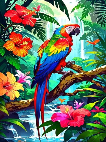 Masendp Summer Juice Paint by Numbers Kit for Kids Ages 8–12, Easy Beginner Canvas Paint by Number Set for Boys & Girls, DIY Painting Kit with Paints & Brushes in Kuwait