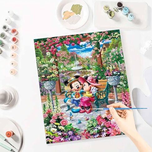 JYLMOOD Paint by Number for Adult Kits, DIY Cartoon Acrylic Oil Painting Kits for Adults Kids Beginners for Home Wall Decor Gifts 16x20 Inch (No Frame) in Kuwait