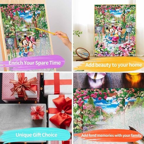 JYLMOOD Paint by Number for Adult Kits, DIY Cartoon Acrylic Oil Painting Kits for Adults Kids Beginners for Home Wall Decor Gifts 16x20 Inch (No Frame) in Kuwait