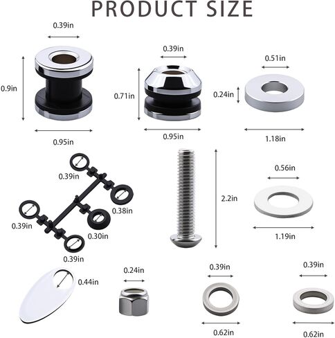 Passenger Backrest Sissy Bar Docking Hardware Kit Compatible with Harley Dyna Fat Bob Street Bob Low Rider Super Glide Wide Glide FXDL FXDF FXDWG 2006-2017 Models (Silver) in Saudi Arabia
