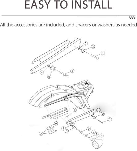Passenger Backrest Sissy Bar Docking Hardware Kit Compatible with Harley Dyna Fat Bob Street Bob Low Rider Super Glide Wide Glide FXDL FXDF FXDWG 2006-2017 Models (Silver) in Saudi Arabia