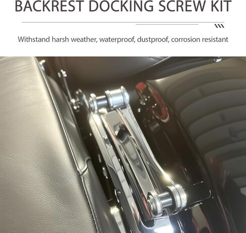 Passenger Backrest Sissy Bar Docking Hardware Kit Compatible with Harley Dyna Fat Bob Street Bob Low Rider Super Glide Wide Glide FXDL FXDF FXDWG 2006-2017 Models (Silver) in Saudi Arabia