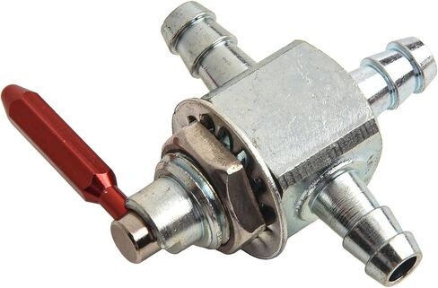 Two-Way SteelCut-Off Valve Kit with 14 Barb Fittings, On-Off-On Configuration, Replaces OEM Part 482212 for Small Engines andSystems in Saudi Arabia