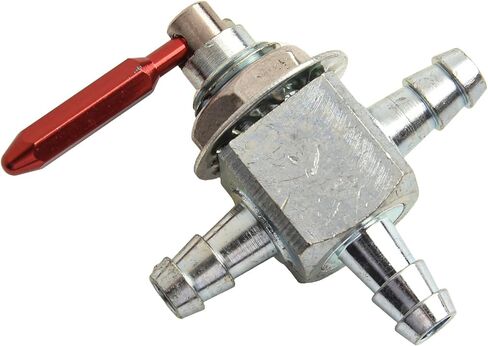 Two-Way SteelCut-Off Valve Kit with 14 Barb Fittings, On-Off-On Configuration, Replaces OEM Part 482212 for Small Engines andSystems in Saudi Arabia
