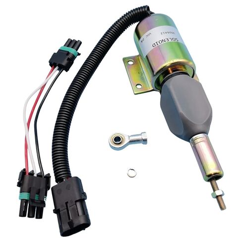 24V Fuel Shut Off Solenoid RE516083 RE502474 3926412 SA-4257-24 for John Deere 1185 2054 2056 2058 2064 2066 9965 120 160LC 200LC 230LC 270LC 670C 672CH 624H 6610 6710 6810 6910 Z1431 in Kuwait