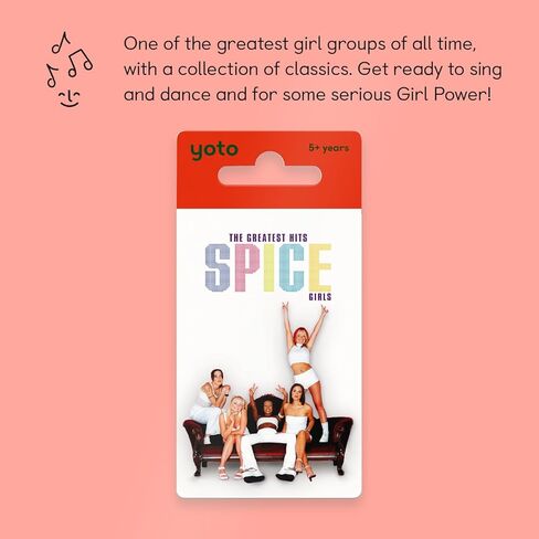 Yoto Spice Girls: Greatest Hits – Kids Audio Card for Use with Player & Mini All–in–1 Audio Device, Screen–Free Listening with Fun Singalong Music for Playtime Parties & Travel, All Ages in Kuwait