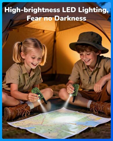 SANJOIN Walkie Talkies 2 Pack for Kids Toys,Outdoor Toys Gifts for Boys Girls 3-12 Years Old,Camouflage Walkie Talkie 3 Miles Range to Camping,Outdoor,4 Year Old Girl Birthday Gifts for 4 5 6 7 8 9 10 in Saudi Arabia