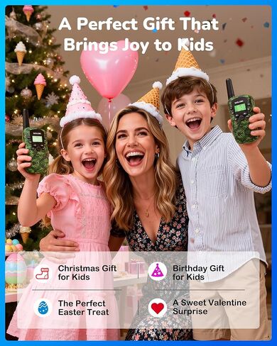 SANJOIN Walkie Talkies 2 Pack for Kids Toys,Outdoor Toys Gifts for Boys Girls 3-12 Years Old,Camouflage Walkie Talkie 3 Miles Range to Camping,Outdoor,4 Year Old Girl Birthday Gifts for 4 5 6 7 8 9 10 in Saudi Arabia