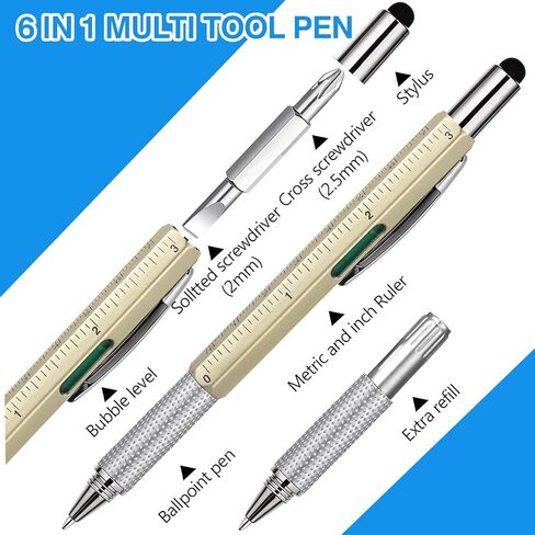 Tenceur 48 Set Father's Day Bulk Gifts for Church 6 in 1 Multi Tool Pen with Religious Bible Verse Bookmark Man of God Christian Gift for Men Church Prizes Husband Bible Study Supplies (Man of God) in Kuwait