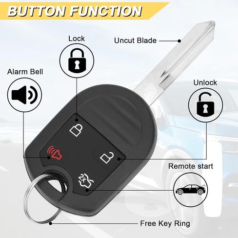 استبدال Vurkcy Key Fob لـ 2001-2015 Ford Explorer/ 05-14 Mustang/ 03-17 Expedition/ 07-15 Edge/ 00-19 Taurus/ 00-09 Mercury Sable/ 05-11 Mariner Milan/ 04-15 Lincoln Navigator، CWTWB1U793 in Kuwait